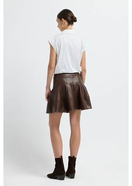 Kısa Mini Etek Kahve 12745577000