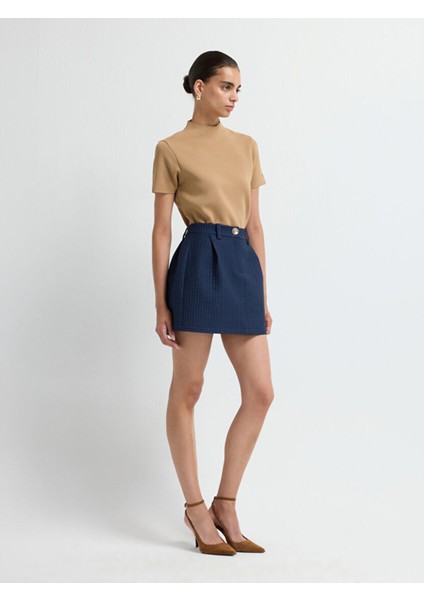 Kapitone Mini Etek Lacivert 12745536000 modelleri