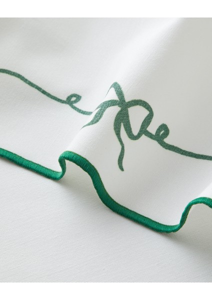 Ribbon Joy Polyester Masa Örtüsü 150X200 cm Yeşil-Beyaz modelleri