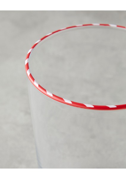 Candy Cane Stripe Cam Bardak 510 ml Kırmızı modelleri