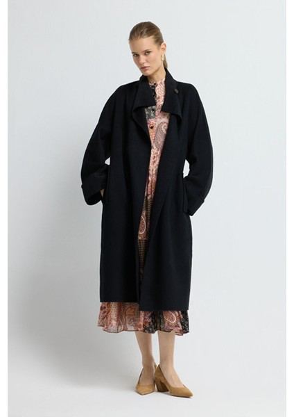 Kuşaklı Yün Karışımlı Kaban K.haki 13645489000 fırsatları