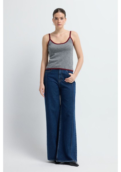 Biye Detaylı Askılı Triko Bluz Antrasit 11545370000 modelleri