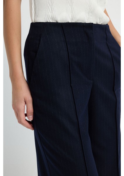 Bol Paça Çizgili Pantolon C.lacivert 15344643004 indirimleri