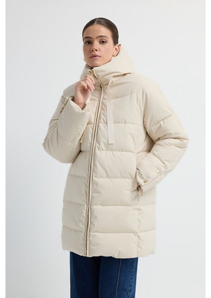 Kapüşonlu Şişme Mont Vanilya 15245280000 fırsatları