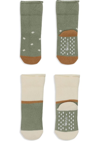 Puanlı Kaymaz Havlu Soket Çorap 2li BS10502 Nil modelleri