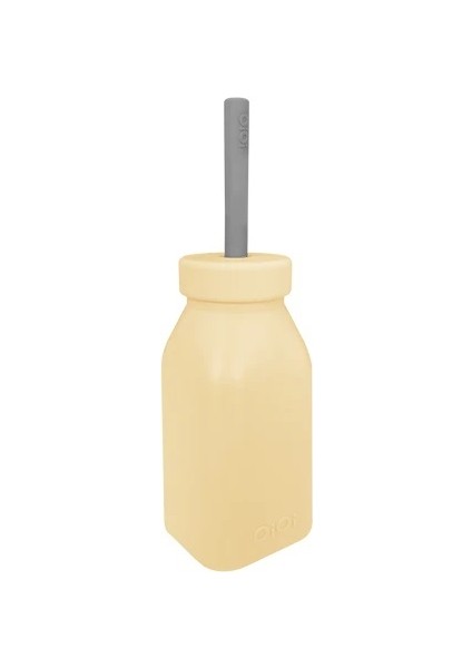 Şişe + Pipet 200 ml Mellow Yellow Powder Grey