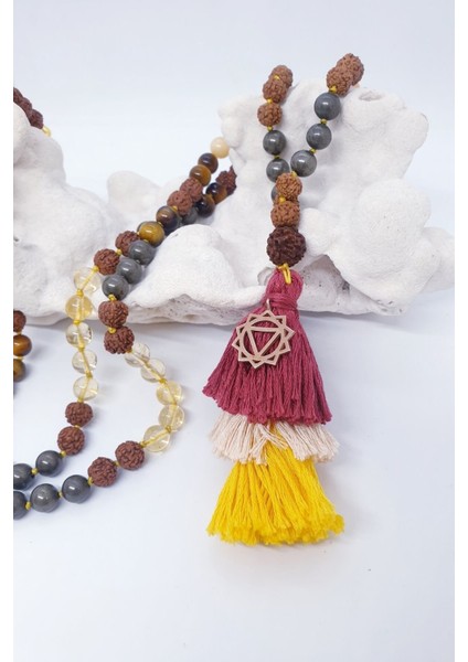 Solar Pleksus Çakra 108 Mala Kolyesi fiyatları