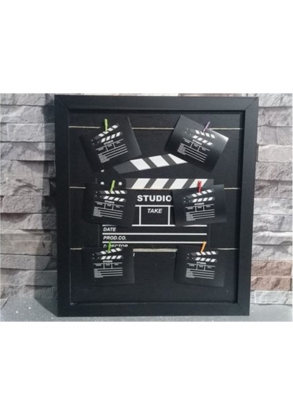 Klaket Tasarımlı + Mandallı 2li Fotoğraf Çerçevesi Seti + Albüm F12G8Q fiyatları