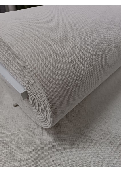 Koyu Krem Hasır Keten Fon Perde - Pilesiz - Tek Kanat - IO100 indirimleri