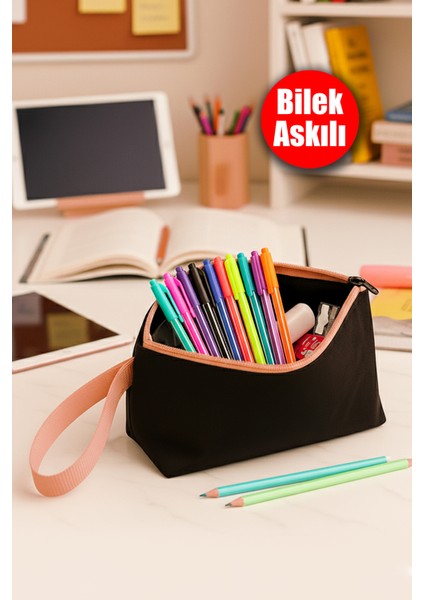 Bilek Askılı Büyük Kalem Çantası Oxford Kumaş Su Geçirmez Kalem Kutusu Geniş Kalemlik fiyatları