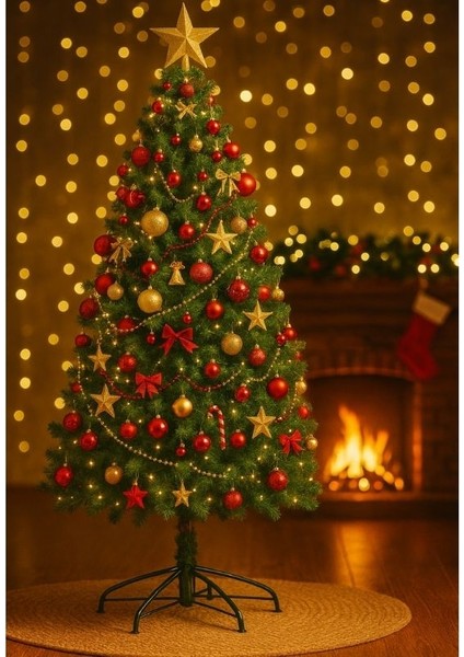 240 cm Yılbaşı Çam Ağacı | 770 Dal Lüks Çam Ağacı I | Metal Ayaklı Gür Dallı Noel Ağacı modelleri