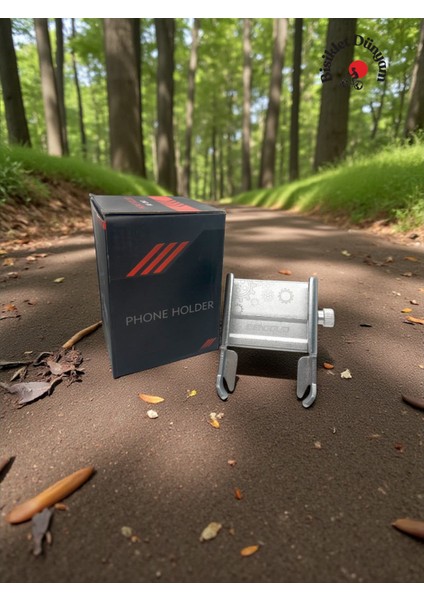 360° Dönebilen Bisiklet & Scooter Telefon Tutucu Gri Renkli