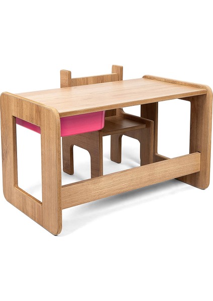 Tek Kişilik Çocuk Oyun, Aktivite ve Etkinlik Masası, Ceviz-Pembe, 18MM 1.sınıf Mdf modelleri