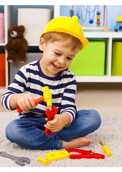 El Becerilerini Destekleyen Oyuncak Alet Seti-Küçük Ustalar İçin Renkli Oyuncak Tamir Seti-10 Parça modelleri