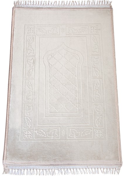 Yumuşak Kadife Dokulu Peluş Seccade Krem modelleri