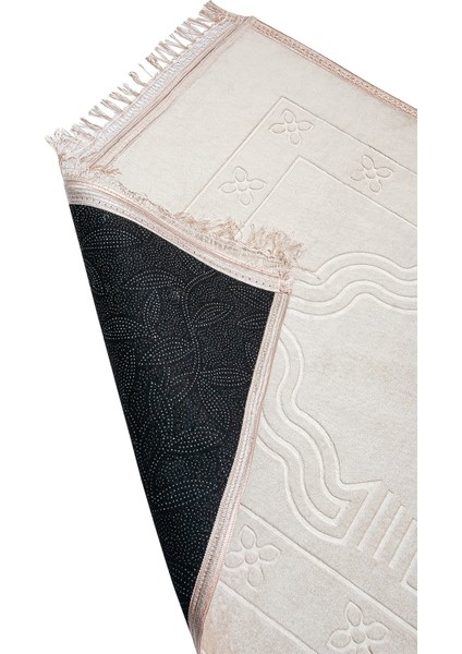 Yumuşak Kadife Dokulu Peluş Seccade Krem indirimleri