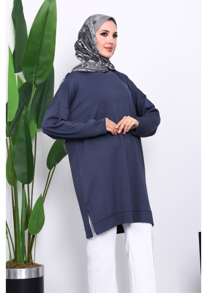 Antrasit Bisiklet Yaka Modal Tunik modelleri