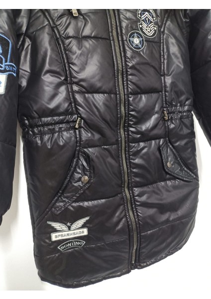 (8-15) Arası Erkek Çocuk Sabit Kürk Yaka Kapüşonlu-Cepli-Beli Ayarlanabilir Içi Kürklü Ara Boy Mont fırsatları