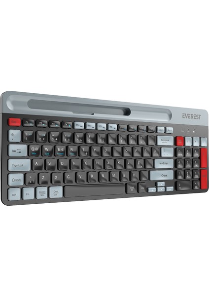 Kb-88 Ruby Siyah/gri 2.4g+Bt1+Bt2 Çoklu Cihaz Bağlantılı Q Kablosuz Klavye fiyatları
