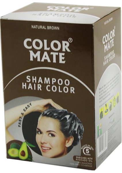 Color Mate 10PCS Kahverengi Saç Boyama Şampuanı (5332)