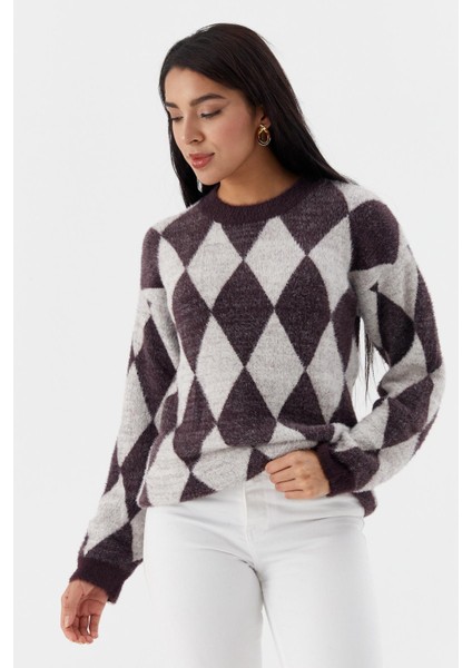 Baklava Desenli Yumuşak Kazak Tas modelleri