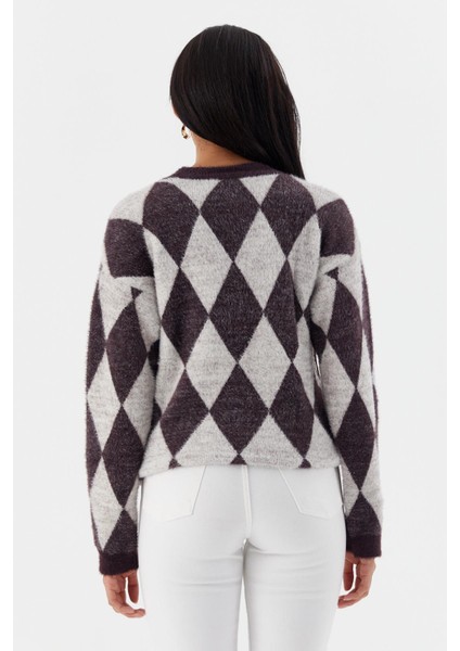 Baklava Desenli Yumuşak Kazak Tas indirimleri