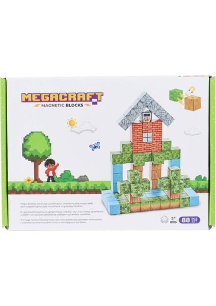 Megacraft Orman ve Ev Temalı Mıknatıslı Bloklar 88 Parça