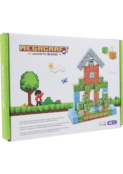 Megacraft Orman ve Ev Temalı Mıknatıslı Bloklar 88 Parça fiyatları