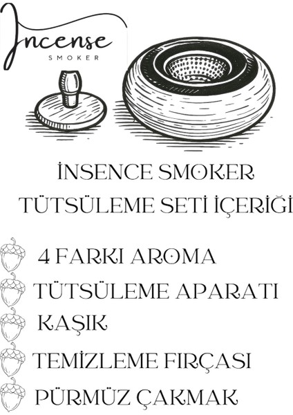 Viski & Kokteyl Tütsüleme Seti - 4 Farklı Aroma ( Meşe , Ceviz , Kiraz , Elma ) indirimleri