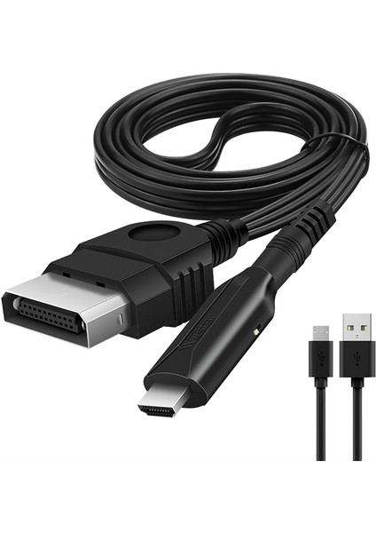 Hd Bağlantı Kablosu ile Uyumlu, Uyumlu Dönüştürücü Adaptör Desteği 1080P/720P Tv/monitör/projektör/pc ile Uyumlu (Yurt Dışından)