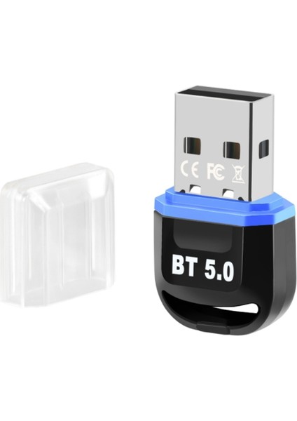USB Bluetooth 5.0 Adaptör Alıcı 5.0 Bluetooth Dongle Adaptörü Pc Dizüstü Bilgisayar Bt Verici ile Uyumlu (Yurt Dışından)