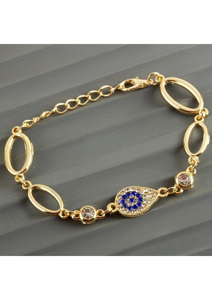 Oval Taşlı Trend Bileklik