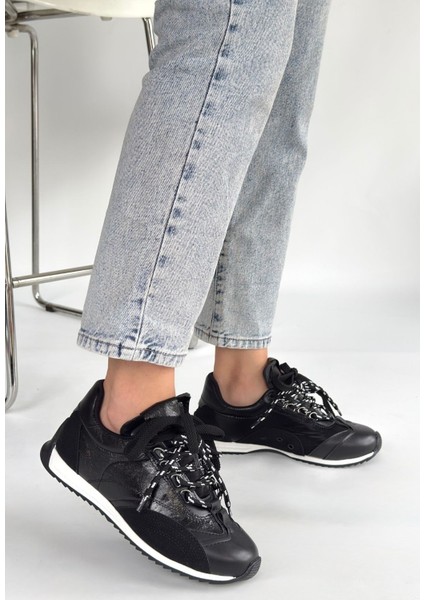 Ranu Premium Siyah Paraşüt Detaylı Kadın Spor Ayakkabı fiyatları