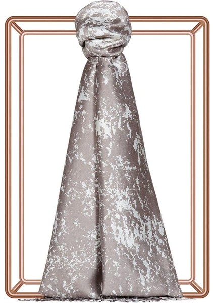 Ipekevi Mermer Desenli Ipek Şal Vizon