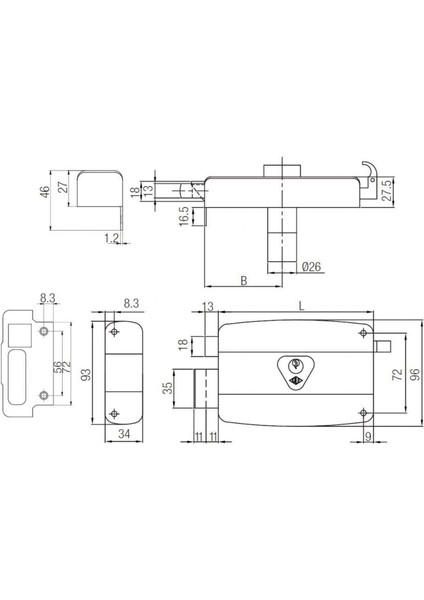 Kale 157 A Dıştan Takma Tirajlı Kilit/no:14 fiyatları