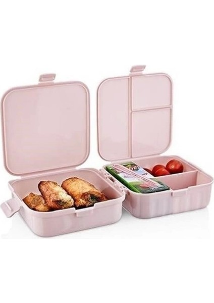 Kendiliğinden Kaşık Çatallı Beslenme Kutusu 4 Bölmeli Çocuk Beslenme Kabı Saklama Kutusu fiyatları