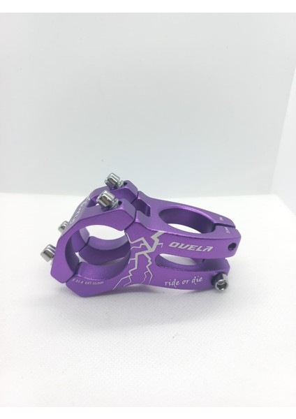 Bisiklet Gidon Boğazı Mtb Bmx Yol Yarış Uyumlu - 31.8mm Alüminyum Güçlü Boğaz Mor Renkli