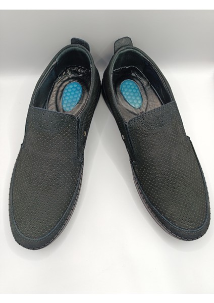 Içi Dışı Hakiki Deri Jelli Taban Erkek Yazlık Rahat Günlük Hafif Çarık Ayakkabı