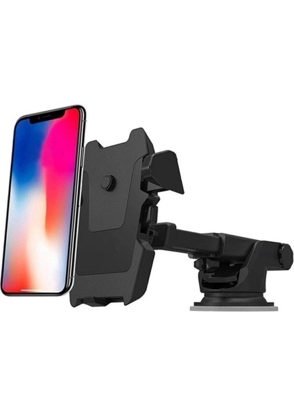 Araba 360 Ultra Ayarlanabilir Araba Telefon Tutucu Ultra Araç Içi Telefon Akrobat Tutucu Beyaz Cam