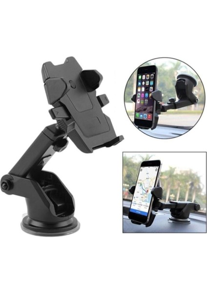 Araba 360 Ultra Ayarlanabilir Araba Telefon Tutucu Ultra Araç Içi Telefon Akrobat Tutucu Beyaz Cam