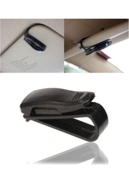 Araç Içi Gözlük Tutucu Araba Gözlük Tutacağı Klipsli Güneş Gözlüğü Siyah Plastik Tr