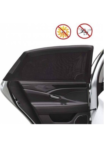 2 Adet Oto Yan Cam Perdesi Araba Arka Kapı Güneşlik Araç Çocuk ve Bebekler Için Arka Koltuk Perde