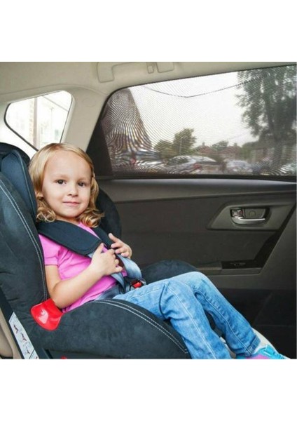 2 Adet Oto Yan Cam Perdesi Araba Arka Kapı Güneşlik Araç Çocuk ve Bebekler Için Arka Koltuk Perde