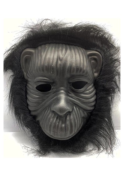 Siyah Eva Goril Maskesi Peluş Tüylü Orangutan Model