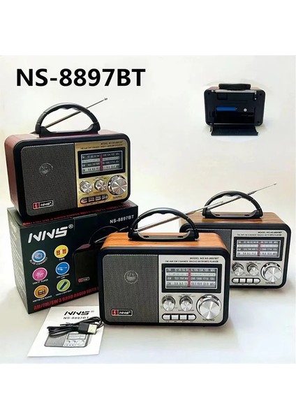 Nns NS-8897 Orta Boy Retro, Nostaljik, Ahşap Tasarım Radyo fiyatları