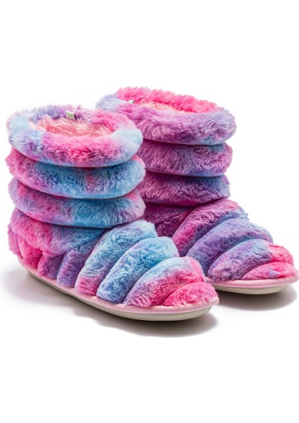 Rain Peluş Çocuk Ev Botu Mavi-Pembe 30/35
