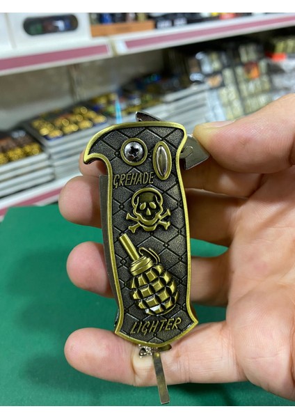 El Bombası Figürlü Metal Bıçaklı Çakmak modelleri