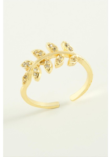 Yaprak Zirkon Taşlı Yüzük