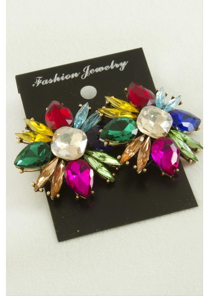 Papatya Taşlı Zr Model Küpe