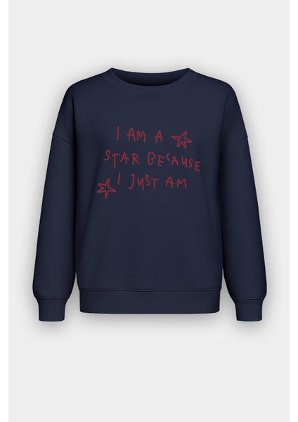 Kadın Premium Kumaş Şardonlu Baskılı Oversize Sweatshirt